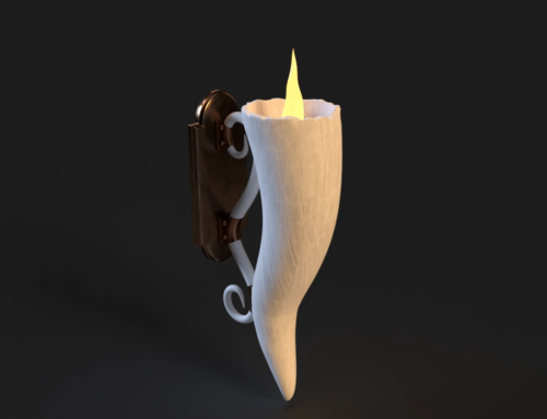 Wall Candle (Nordic Style) 3D Model